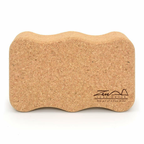 Cork Wood Exercise ONDA YOGA BLOCK WAVE Brick for Fitness Stretching Gym Pilates