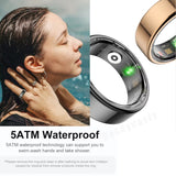 Smart Ring Multifunctional Step Health Tracker Heart Rate Blood Oxygen Monitor Waterproof Men Women Sleep Fitness R02