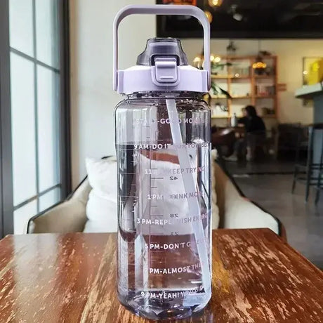 Portable Water Bottle Plastic Cup With Straw