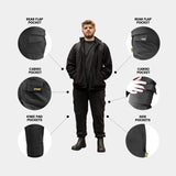 SITE KING Mens Work Tracksuit Jogging Bottoms Trousers & Knee Pad Pockets