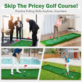 10 X 3.3 FT Golf Putting Green Practice Mat with 3 Holes