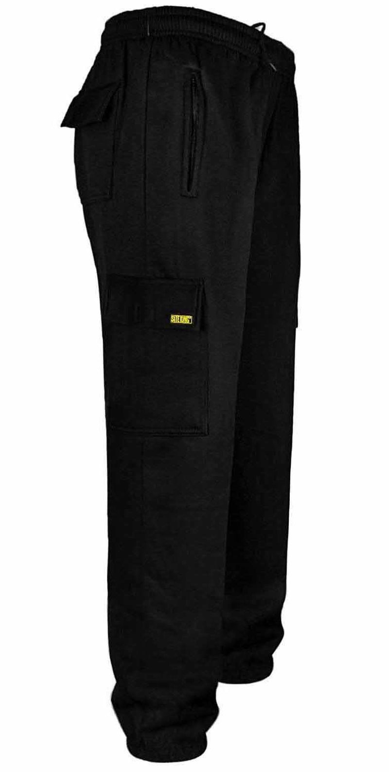 SITE KING Mens Work Tracksuit Jogging Bottoms Trousers & Knee Pad Pockets