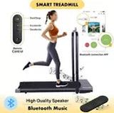 LED Foldable Treadmill Walking Running Machine Home Office under Desk W/ Remote