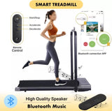 LED Foldable Treadmill Walking Running Machine Home Office under Desk W/ Remote