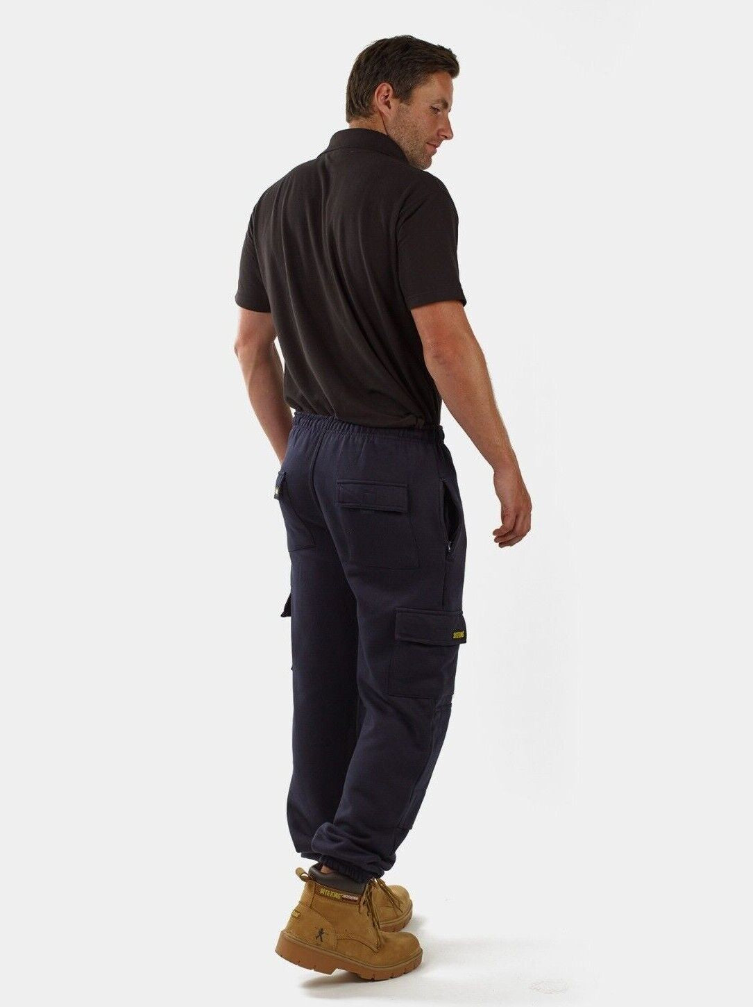 SITE KING Mens Work Tracksuit Jogging Bottoms Trousers & Knee Pad Pockets