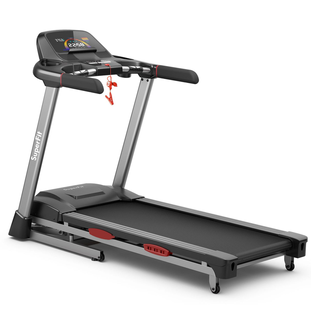 4.75HP Folding Treadmill with 20 Preset Programs and Bluetooth Speakers